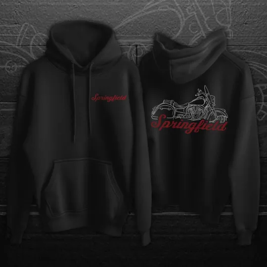 Discover Motorcycle Hoodie for Indian Springfield 2016-2024 - Double Sided Hoodie for Bikers