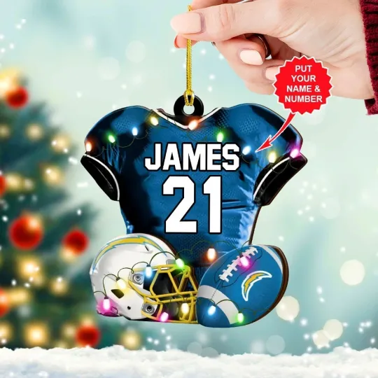 Discover Personalized Los Angeles Football Team Chargerss Christmas Ornament Gift Decor