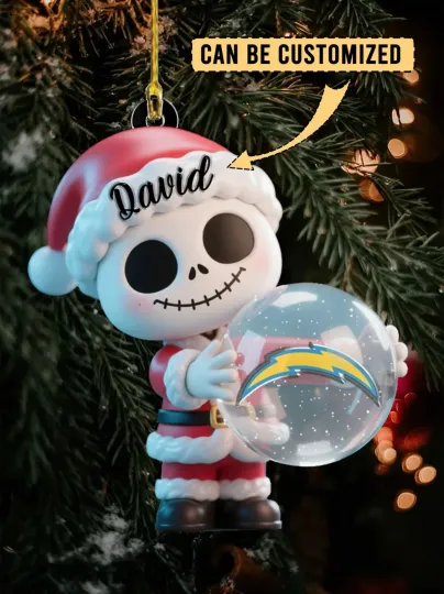 Discover Personalized Los Angeles Football Team Chargerss Christmas Ornament Gift Decor
