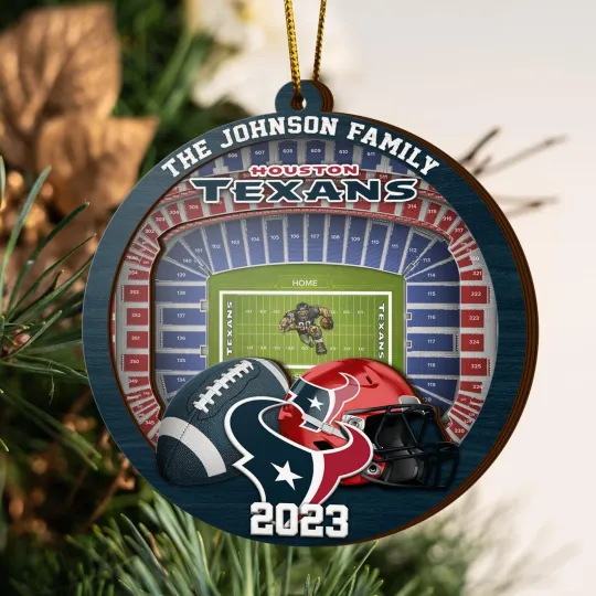 Discover Personalized Houston Football Team Texans Christmas Ornament Gift Decor