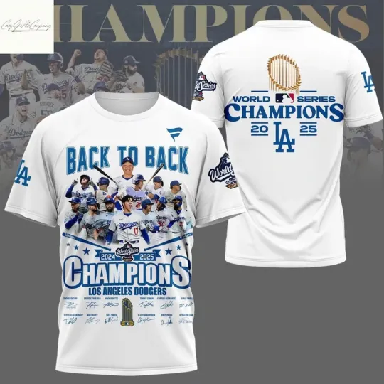 Discover L.A. D*odger.s 2025 World Series Back To Back Champions T-shirt #Free Ship US