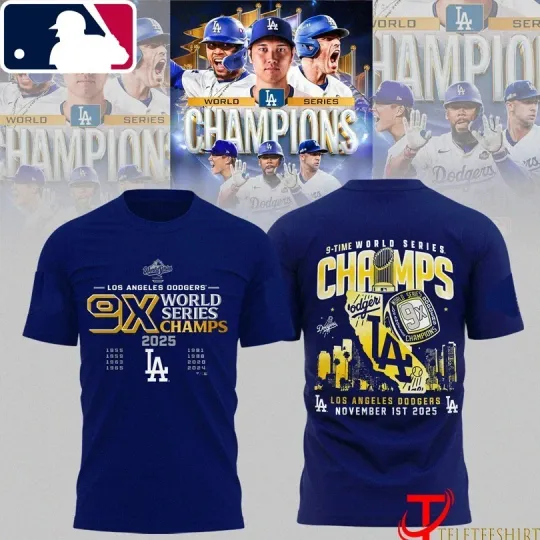 Discover Hot LA Dodger Back To Back 2024-2025 World Series Champions T-shirt