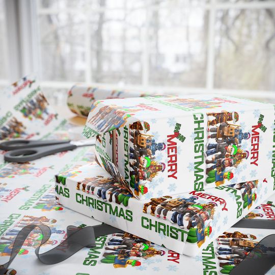Roblox Christmas Wrapping Papers, Festive Holiday Gift Wrap, Gamer Gaming Present Decoration, Video Game Party Supplies, Kids Game Xmas Wrap