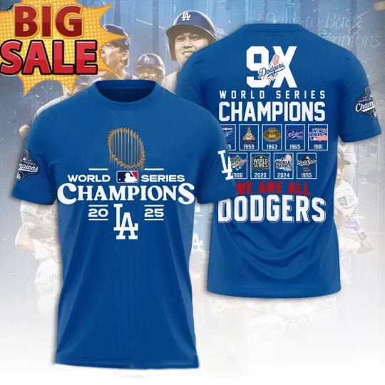Discover HOT! Los Angeles Do.dger 9X World Series 2025 Champs AOP Gift Fan Made