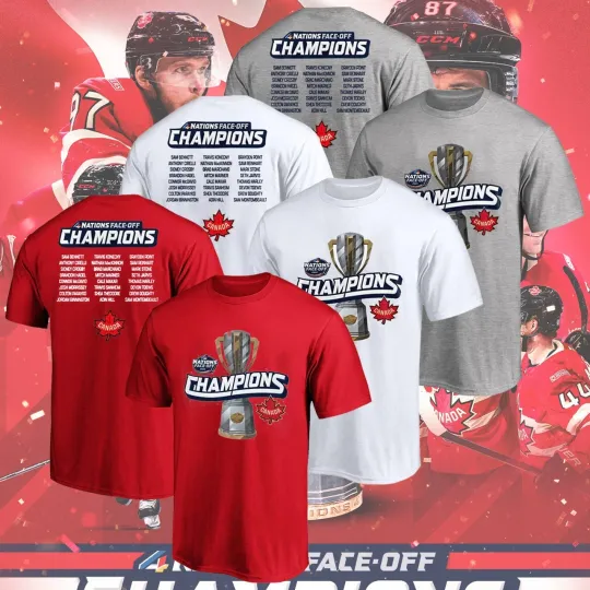 Discover HOT!! Canada Hockey Team Champs 2025 4 Nations Face-Off Rosters T-Shirt