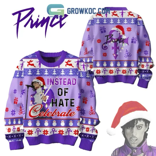 Discover Prince Instead Of Hate Celebrate Christmas 2025 Ugly Sweater