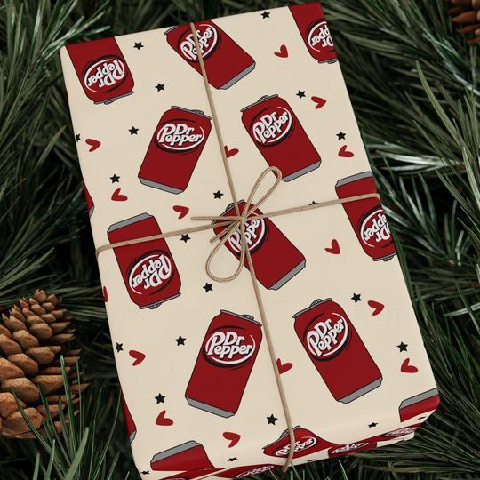 Discover Dr. Pepper Wrapping Paper | Fun and Quirky Soda Can Gift Wrap for Beverage Lovers and Fans