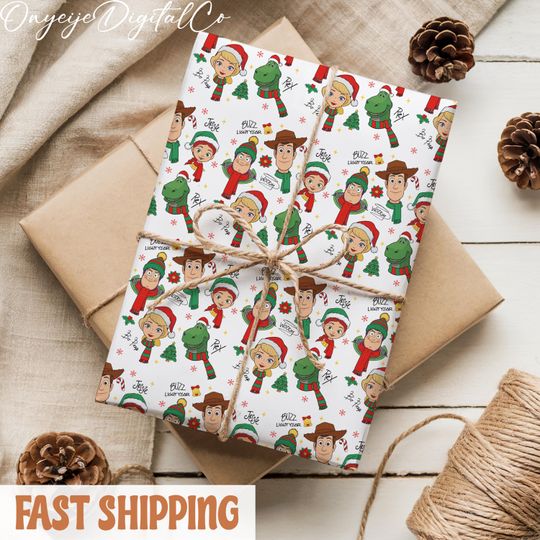 Discover Toy Story Christmas Wrapping Paper  Disney Pixar Holiday Gift Wrap