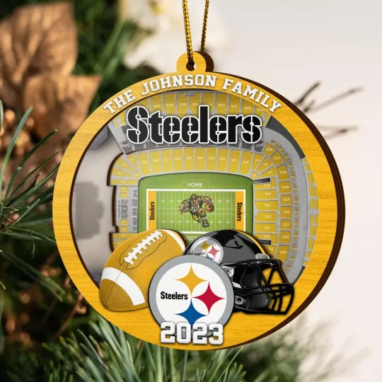 Discover Personalized Pittsburgh Football Team Steeler Christmas Ornament Gift Decor