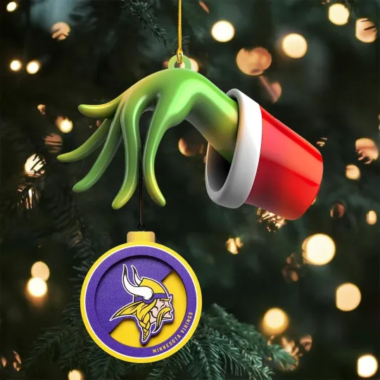Minnesota Football Team Vikingss Christmas Ornament Gift Decor