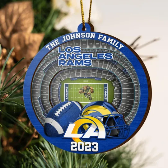 Discover Personalized Los Angeles Football Team Rams Christmas Ornament Gift Decor