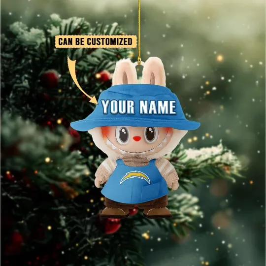 Discover Personalized Los Angeles Football Team Chargers Christmas Ornament Gift Decor