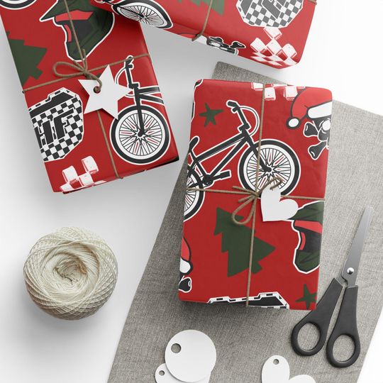 Discover BMX Christmas Wrapping Paper