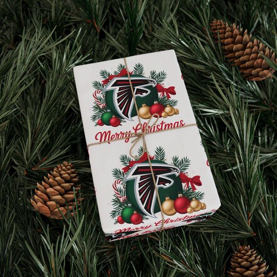 Discover Atlanta Football Merry Christmas Sports Gift Wrap, Holiday Present Wrap, Christmas Gift Wrap, Gift Packaging
