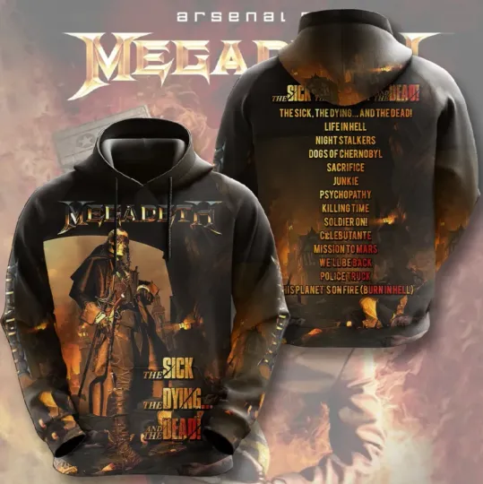 Discover Megadeth Zippo Lighter 3D All Over Printed Hoodie