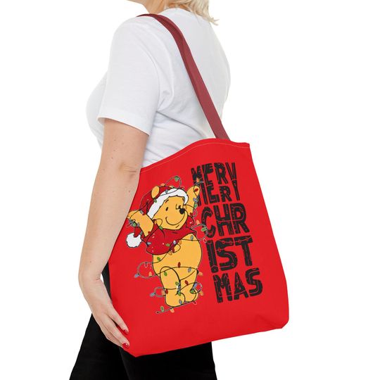 Discover Winnie the Pooh Christmas Tote Bag  Holiday Celebration, Kids Xmas Gift