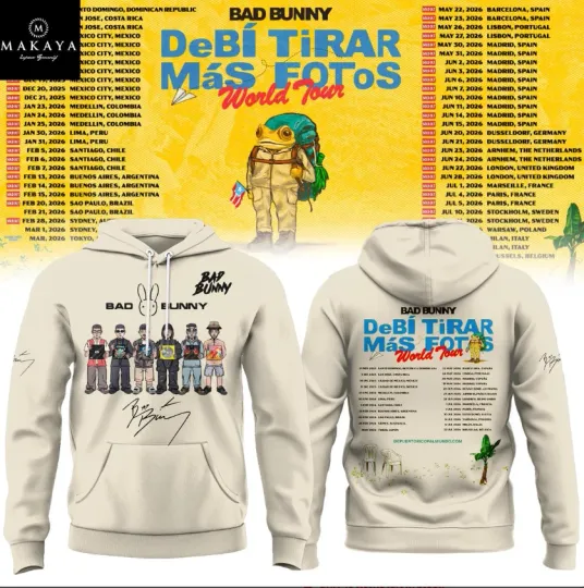 Discover Bunny Debi Tirar Mas Fotos World Tour 2025 Celebration Hoodie 3D