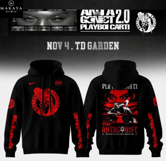 Discover Boston 2025 Playboi Carti Antagonist Tour 2.0 Hoodie 3D