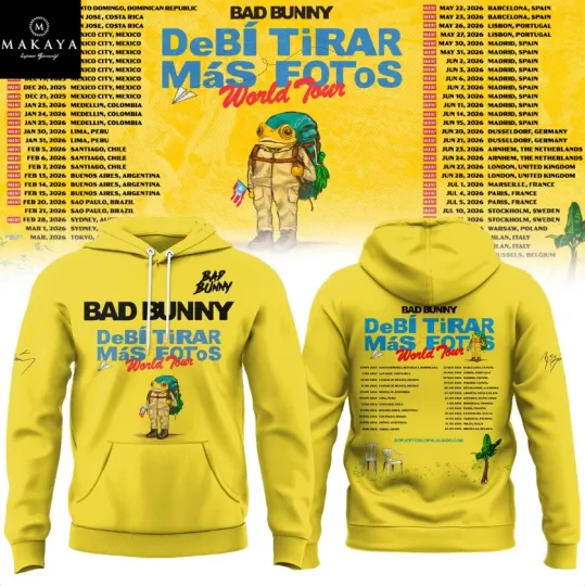 Discover Bunny Debi Tirar Mas Fotos World Tour 2025-2026 Schedule Hoodie 3D