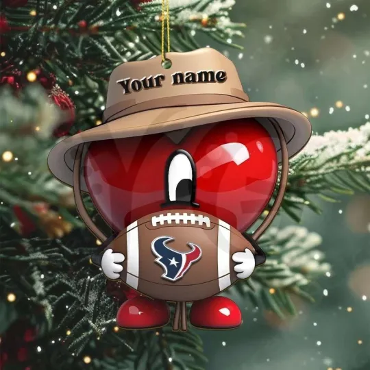 Discover Personalized Houston Football Team Texanss Christmas Ornament Gift Decor