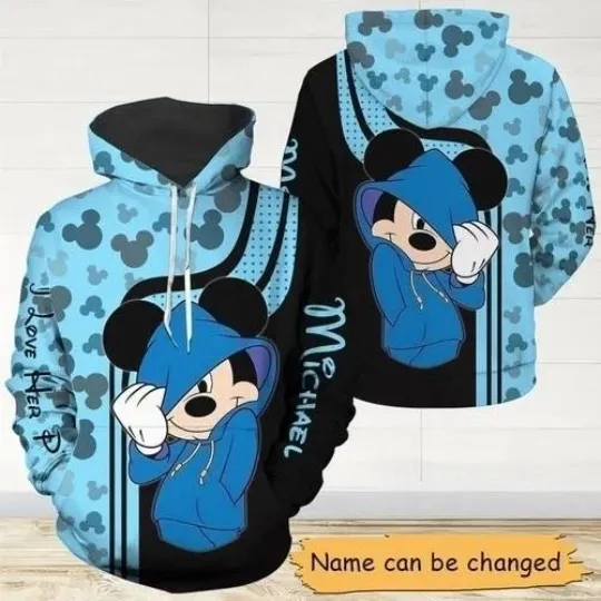 Discover Mickey Hoodie And  I Love Her P Shirt Tee  Magic Kingdom Merch