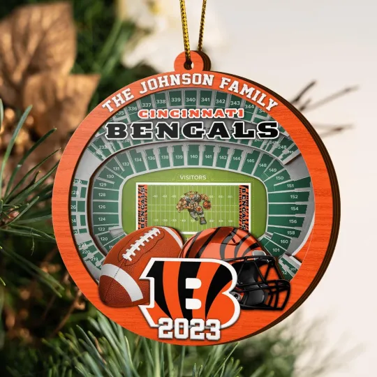 Discover Personalized Cincinnati Football Team Bengalss Christmas Ornament Gift Decor