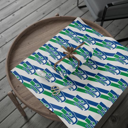 Seattle Seahawks Wrapping Paper | Sports Team Pattern, football Football Gift Wrap