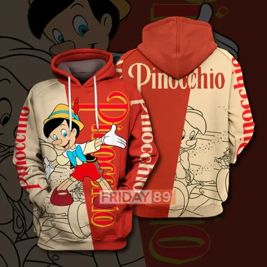 Discover Pinocchio T-Shirt Pinocchio Disney T-Shirt Awesome Disney Hoodie S-5XL