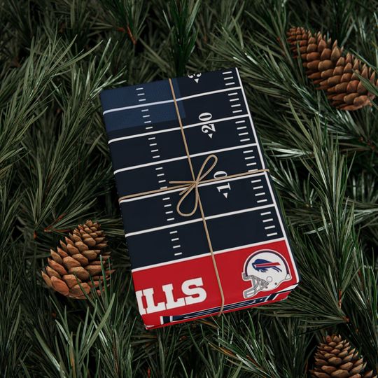 Discover Buffalo Bills Football Wrapping Paper, Sports Gift Wrap, football Party Decor, Tailgate Supplies, Holiday Wrapping Paper