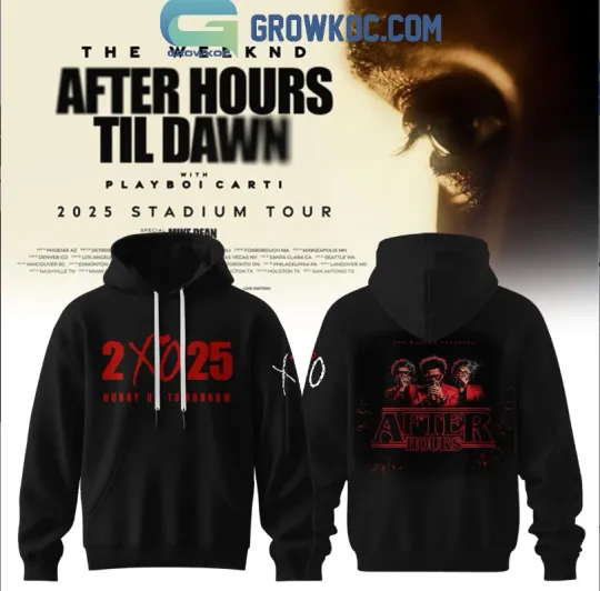 Weeknds X Stranger Things After Hours Til Dawn Tour 3D Hoodie