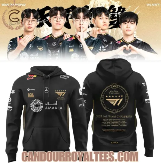 Discover T1 6Time World Champions 3D All Over Printed Hoodie