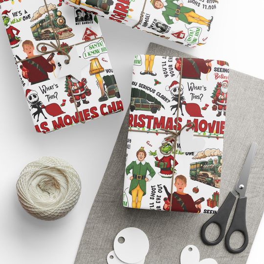 Kevin Home Alone Christmas Movies Wrapping Paper, Funny Xmas Gift Wrap