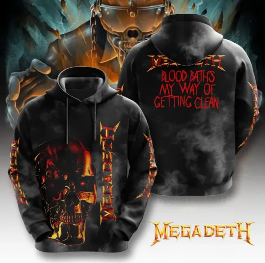 Megadeth Blood Bath My Way Of Getting Clean 3D Hoodie