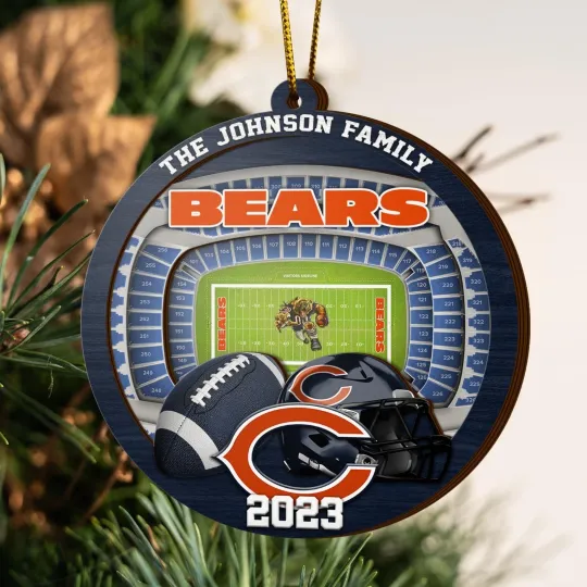 Discover Personalized Chicago Football Team Bearss Christmas Ornament Gift Decor