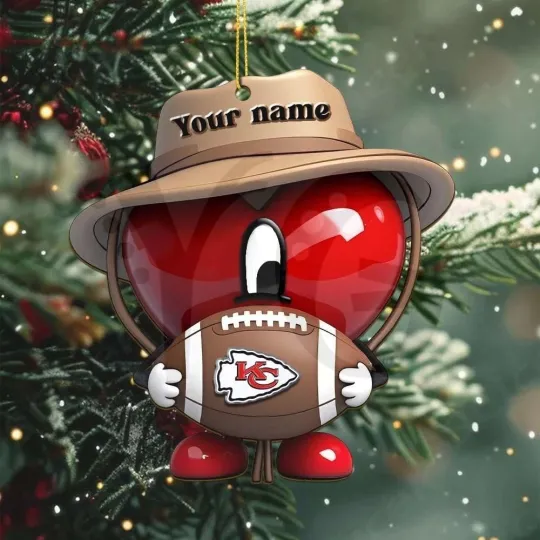 Discover Personalized Kansas City Football Team Chiefss Christmas Ornament Gift Decor