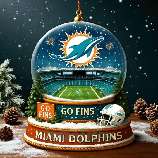 Discover Miami Football Team Dolphinss Christmas Ornament Gift Decor