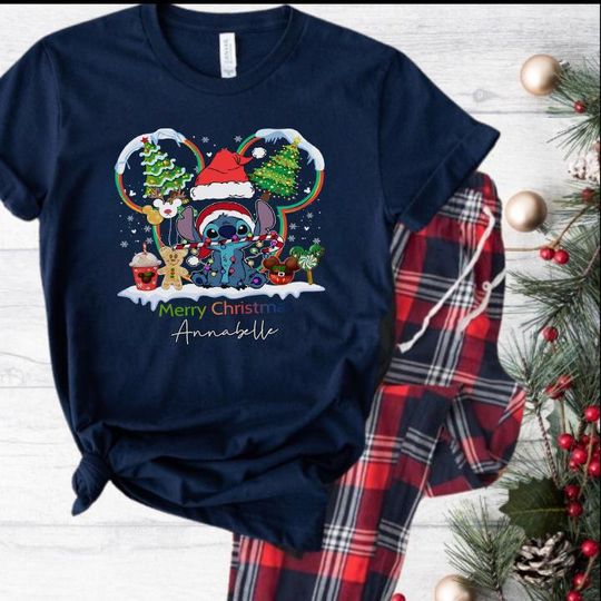 Discover Stitch Family Christmas Pyjamas: Matching PJs. Personalised Christmas pyjamas. Christmas Eve Box.