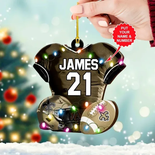 Discover Personalized New Orleans Football Team Saintss Christmas Ornament Gift Decor