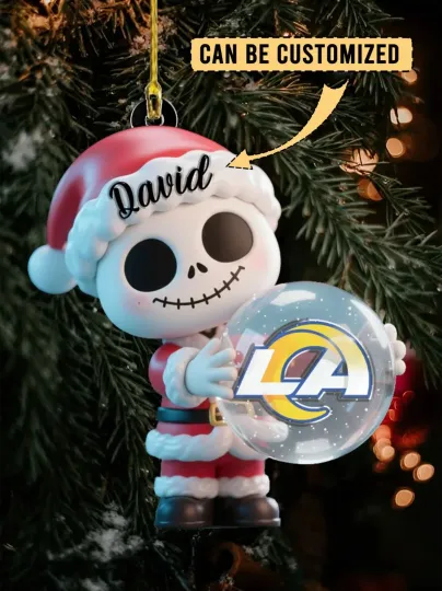 Personalized Los Angeles Football Team Ramss Christmas Ornament Gift Decor