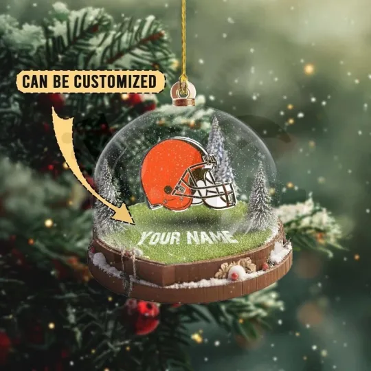 Discover Personalized Cleveland Football Browns Team Christmas Ornament Fan Gift Decor