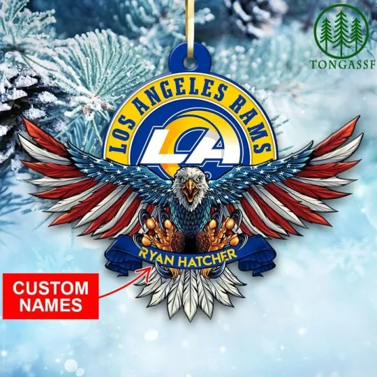 Discover Personalized Los Angeles Football Team Rams Christmas Ornament Gift Decor