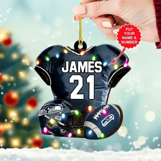 Discover Personalized Seattle Football Team Seahawkss Christmas Ornament Gift Decor