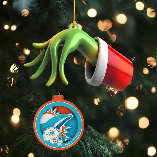 Discover Miami Football Team Dolphinss Christmas Ornament Gift Decor