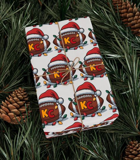 Discover KC Football Gift Wrap, Kansas City Football Christmas Wrapping Paper