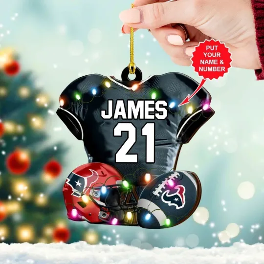 Discover Personalized Houston Football Team Texanss Christmas Ornament Gift Decor