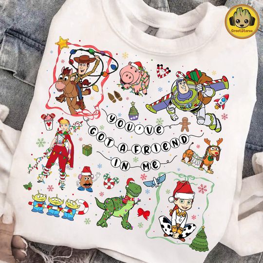Discover Christmas Sweatshirts Bundle, Preppy Toy Holiday, Cute Xmas Cartoon, Christmas Toy Friends