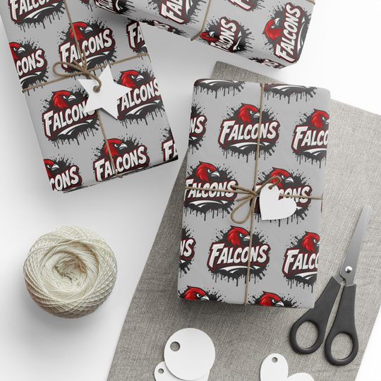 Wrapping Papers, Atlanta Falcons Gift Wrap, football Football Sports Team Presents, Fanatic Birthday Party Supplies, Unique Sports Fan Holiday