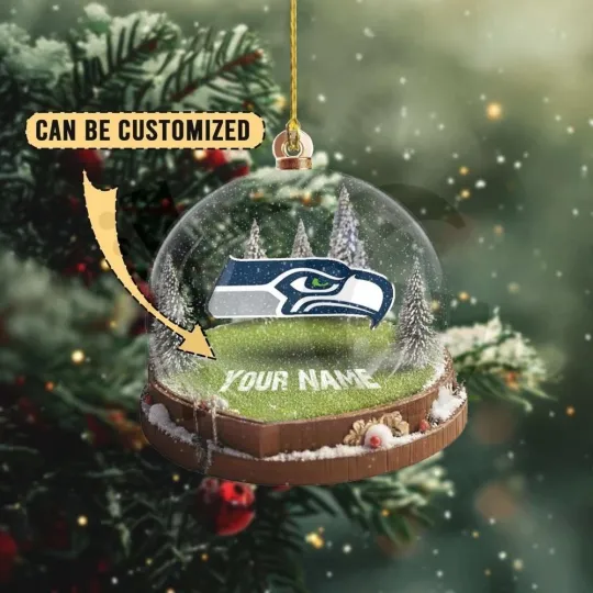 Discover Personalized Seattle Football Seahawks Team Christmas Ornament Fan Gift Decor