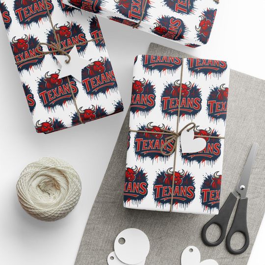 Discover Houston Texans Wrapping Papers, football Gift Wrap, Texans Fan Present Packaging, Football Party Supplies, Sports Team Wrapping Sheets