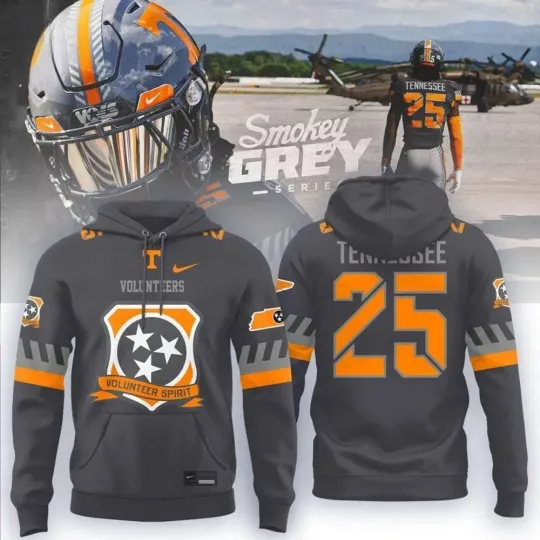 Discover Tennessee Football Smokey Grey Series Uniform 2025 Hoodie